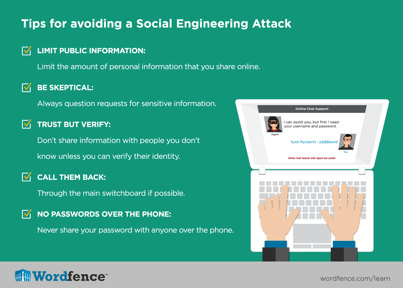 Tips for avoiding a social engineering attack