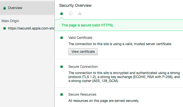chrome connection not fully secure