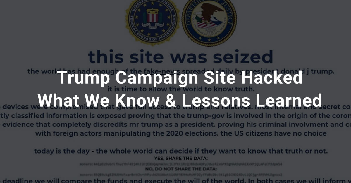 Trump Campaign Site Hacked