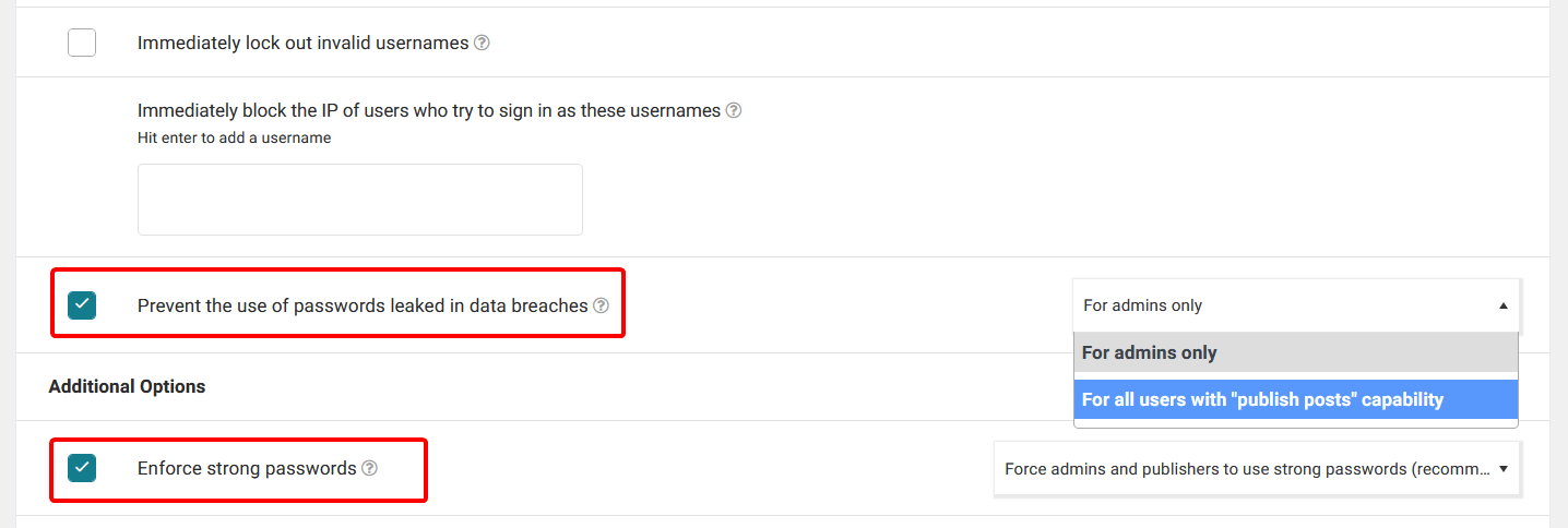 Wordfence offers password auditing. 