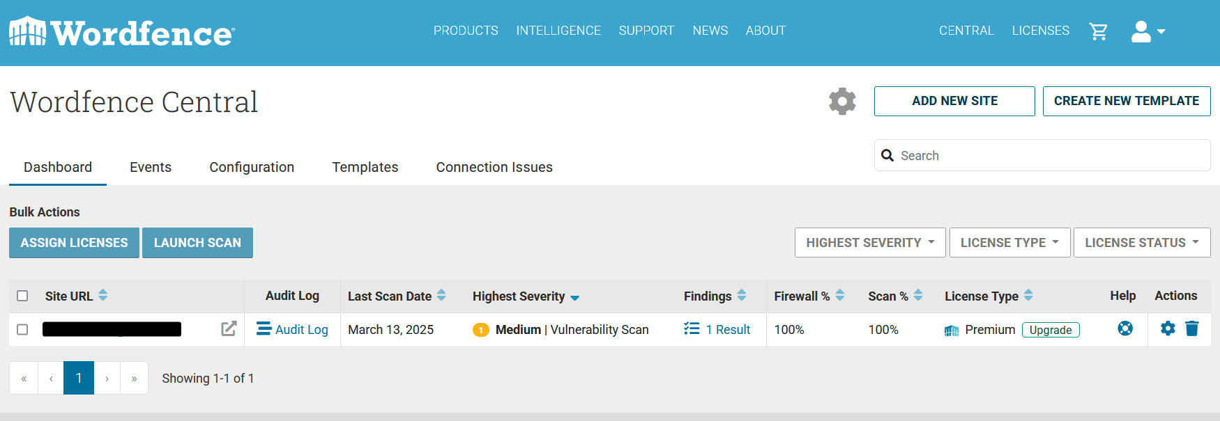 Wordfence Central enables website owners to manage the security of multiple websites.