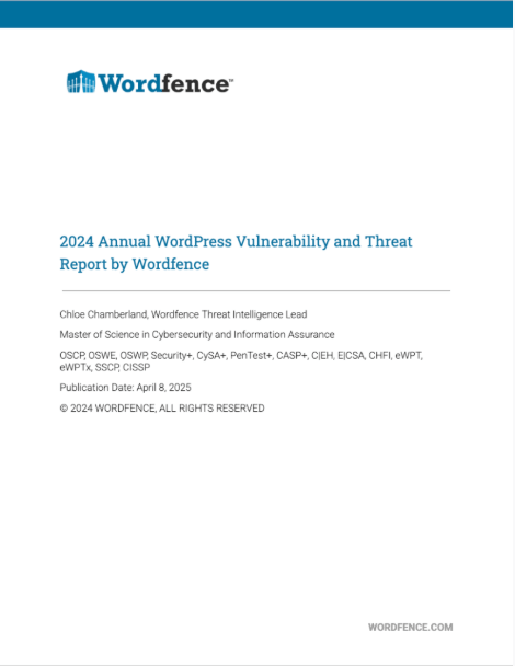 2024 Annual WordPress Security Report